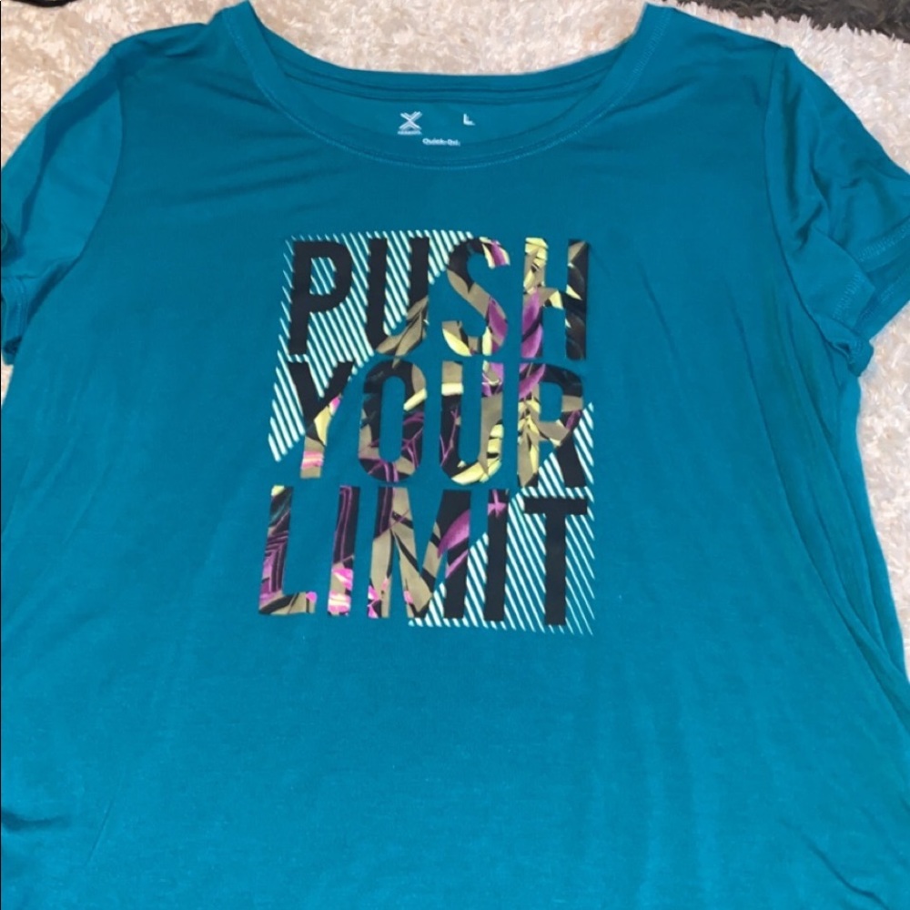 Brand new xersion blue tee